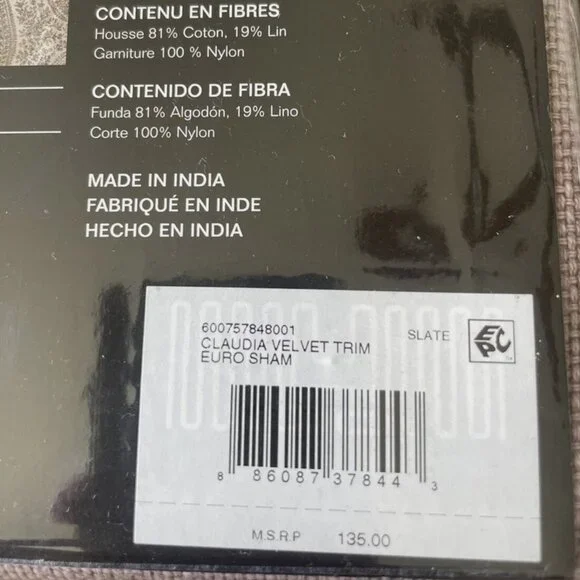 Lauren Ralph Lauren Claudia Euro Sham Slate